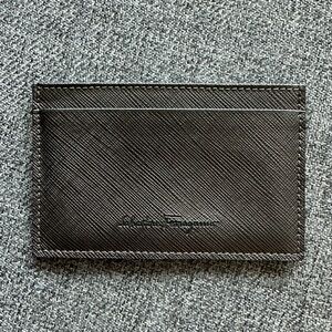Salvatore Ferragamo Saffiano Leather Credit Card Holder